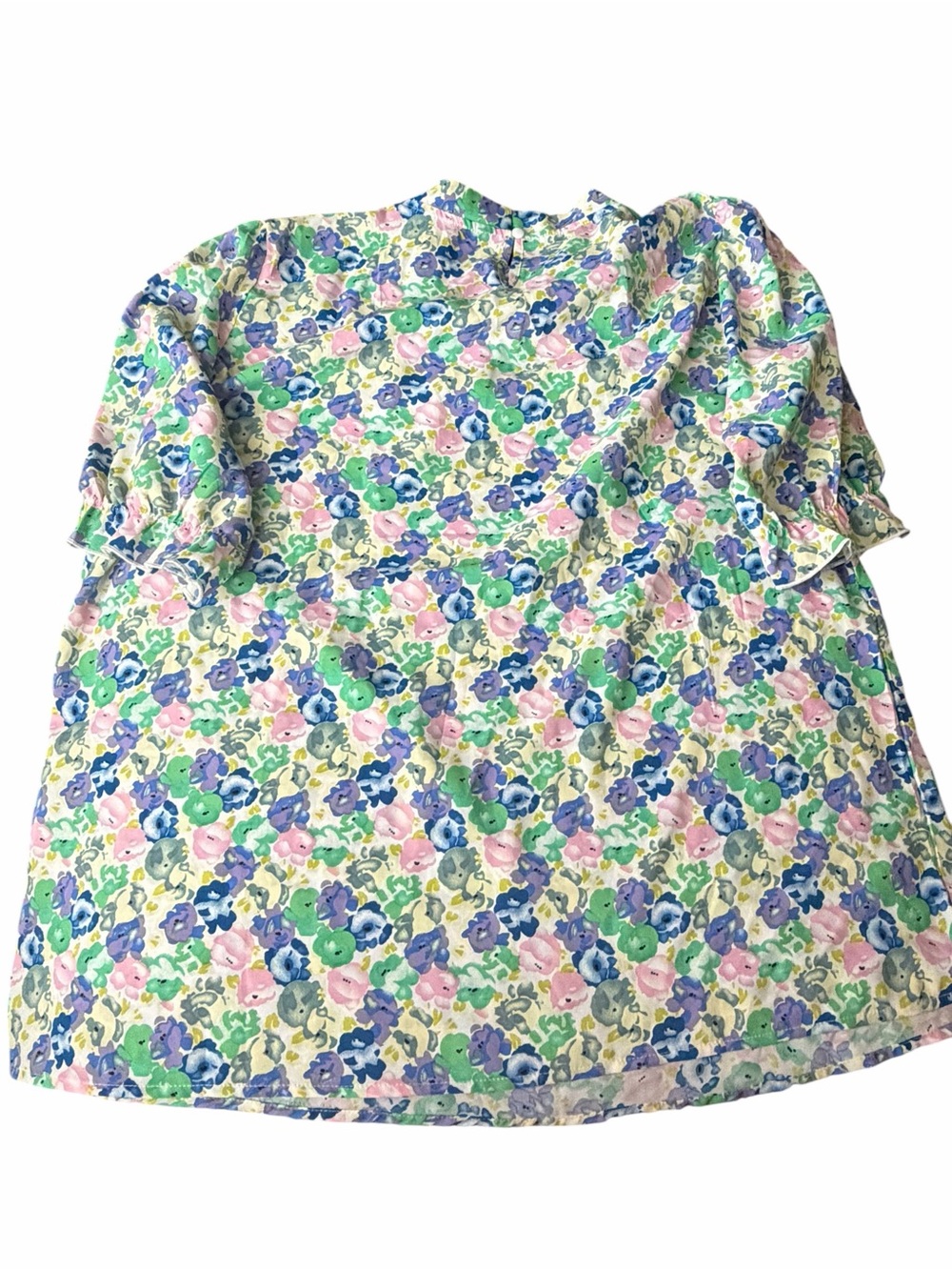 Floral Print Ruffle Short Sleeve Blouse size XL - Picture 7 of 7